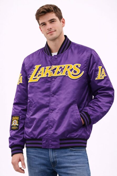 Chamarra Los Angeles Lakers para Hombre Deportiva, Icónica y de Estilo Varsity - Imagen 3
