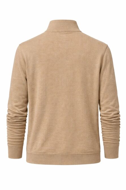Suéter Ralph Lauren Hombre Beige con Cierre Medio Quarter-Zip - Imagen 3