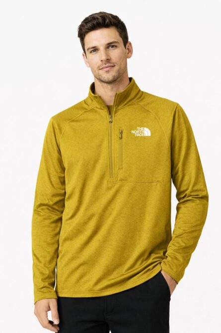 Sudadera The North Face para Hombre con Cierre ¼ Verde Oliva - Imagen 2